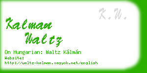 kalman waltz business card